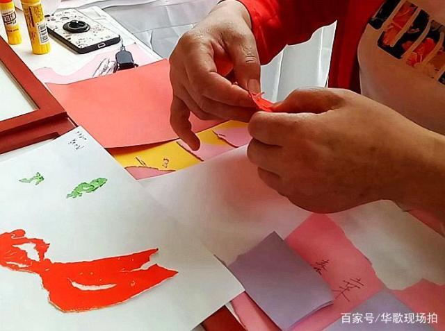 淮安民间文艺家撕纸作画:不用油彩不用画笔,创作"写意国画"
